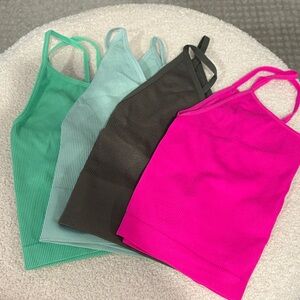 Set of Four Ribbed Tank Tops